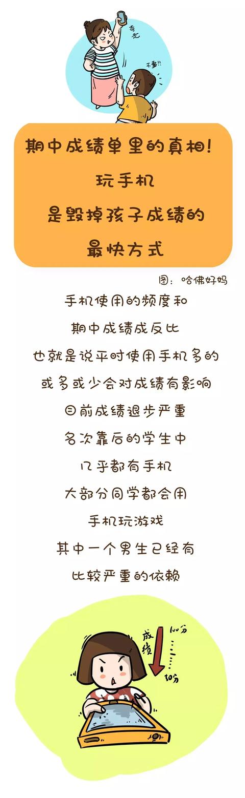 期中成绩单里的真相：玩手机，是毁掉孩子成绩的最快方式！