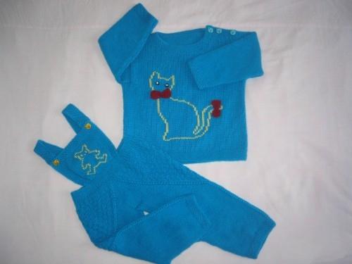 舒适美观的芭比绒婴儿开衫套装针织，附教程与图解