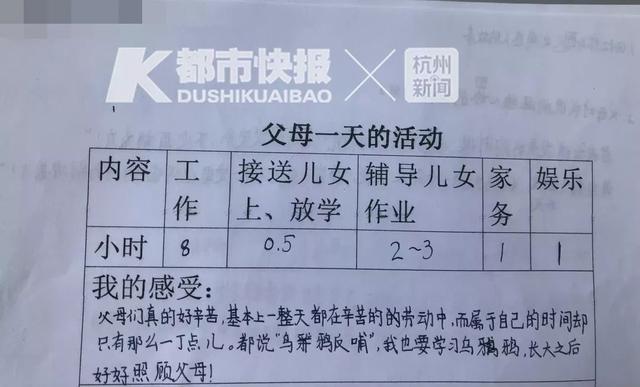 一份作业让孩子们课堂上泪奔！“原来爸妈也在慢慢变老”
