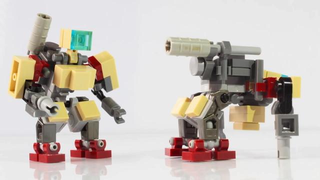 迷你乐高玩具机器人，拼装起来很容易，孩子们都喜欢玩（图解）