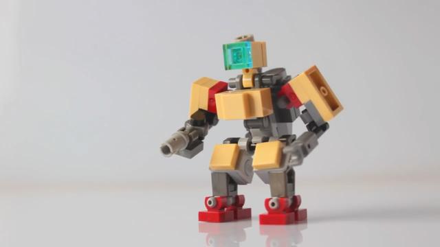 迷你乐高玩具机器人，拼装起来很容易，孩子们都喜欢玩（图解）