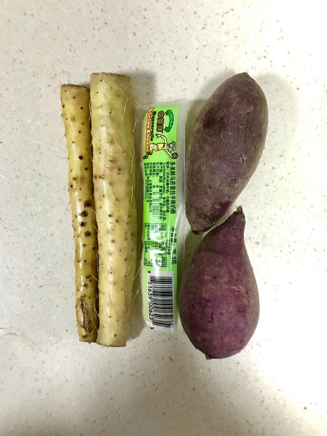 紫薯山药爆浆球，适合1岁以上宝宝的辅食，0失误！