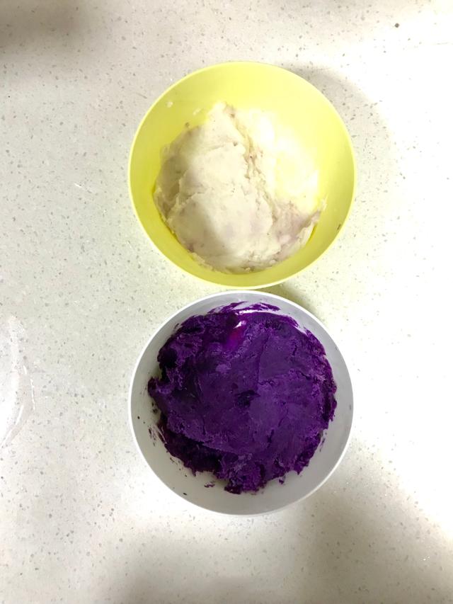 紫薯山药爆浆球，适合1岁以上宝宝的辅食，0失误！