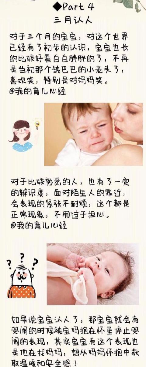 宝宝发育口诀：一月睡、二月闹、三月认人、四月翻身……