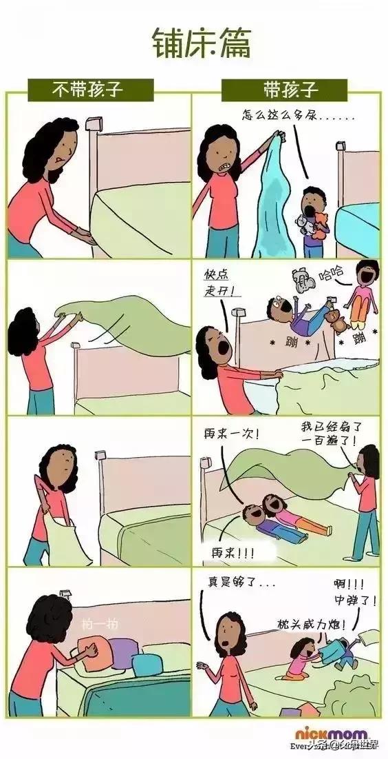 7张图看懂，妈妈带孩子和不带孩子的区别，简直不能太对了！