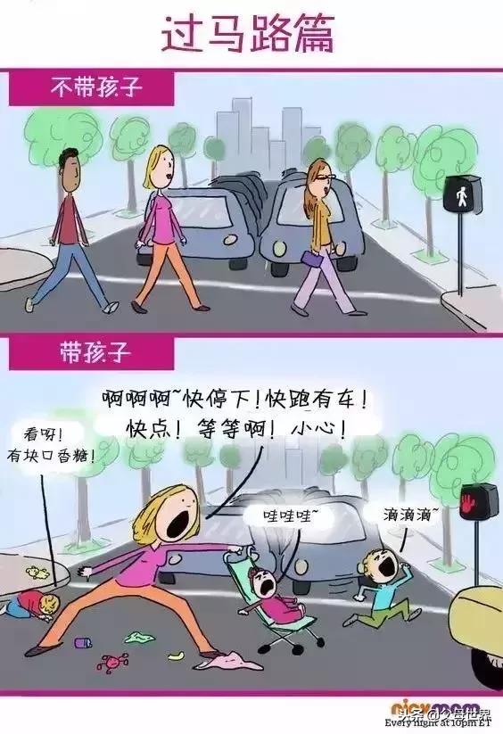 7张图看懂，妈妈带孩子和不带孩子的区别，简直不能太对了！