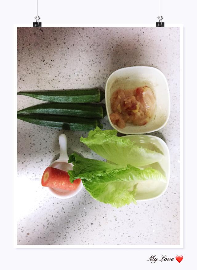 宝宝辅食——秋葵酿肉，做出来像一个个小星星，宝宝一口一个！