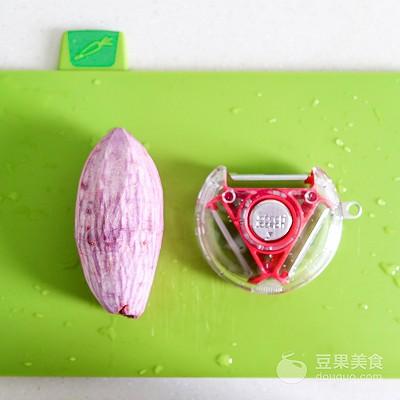 辅食日志｜紫薯泥米糊