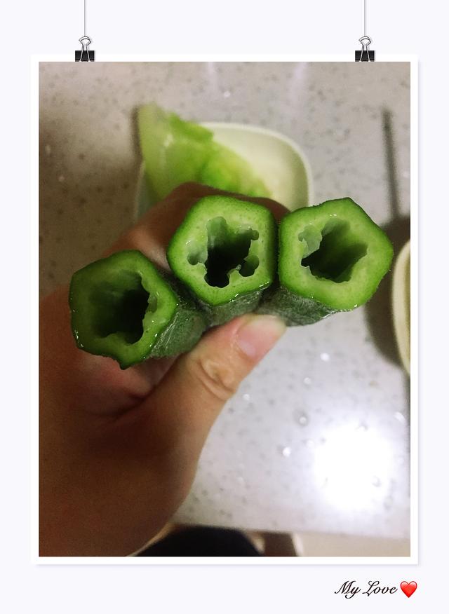 宝宝辅食——秋葵酿肉，做出来像一个个小星星，宝宝一口一个！