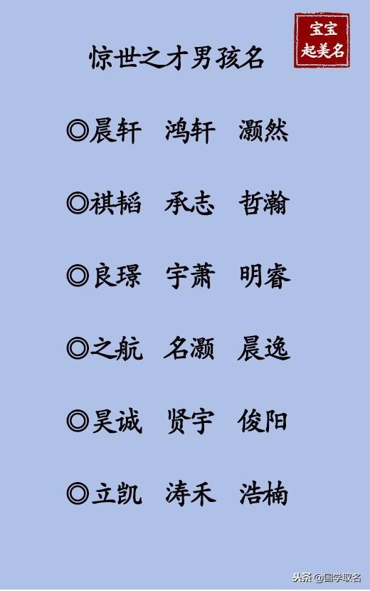 万中无一的宝宝名字推荐，个个都是经典大气的好名