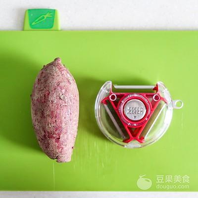 辅食日志｜紫薯泥米糊