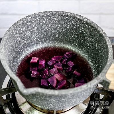 辅食日志｜紫薯泥米糊