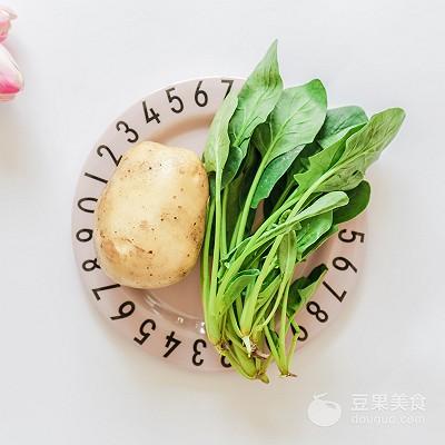 辅食日志｜菠菜土豆泥米糊