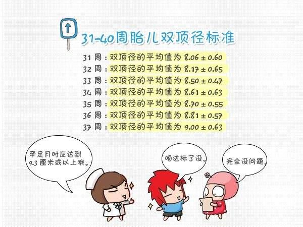 足月胎儿双顶径是多少？送你1份标准，偏大偏小用这4个因素自查