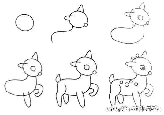有趣又简单的简笔画｜花鸟房子