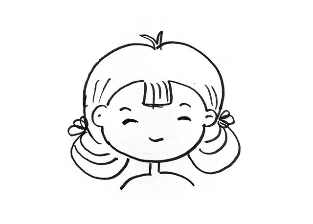 亲子简笔画发型素材｜12款不同女孩的发型卡通画，你喜欢哪一款