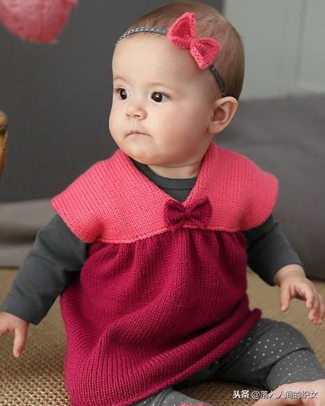 超级简单的婴幼儿背心编织 有图解哦！
