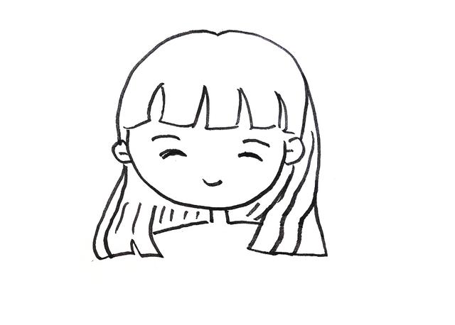 亲子简笔画发型素材｜12款不同女孩的发型卡通画，你喜欢哪一款