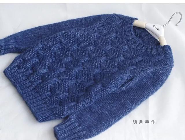 分享一款俊逸男孩长袖套头毛衣，明月手作彩棉时光教程