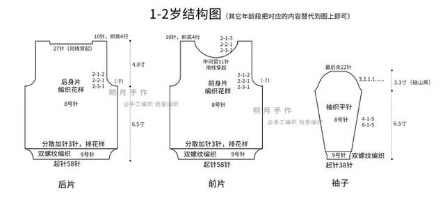 分享一款俊逸男孩长袖套头毛衣，明月手作彩棉时光教程