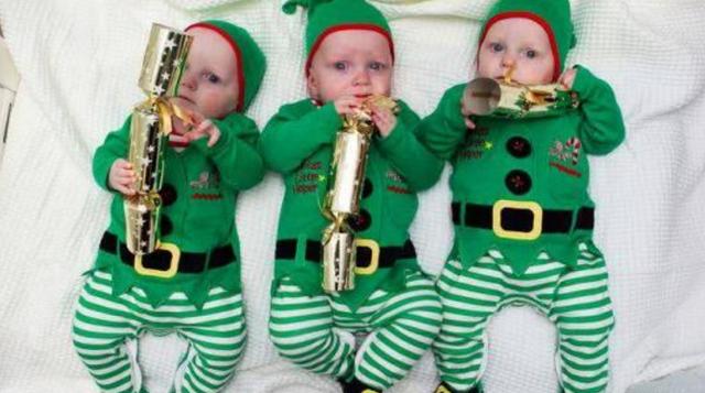 早产同卵三胞胎体最小的不足1斤，如今1岁多呆萌可爱