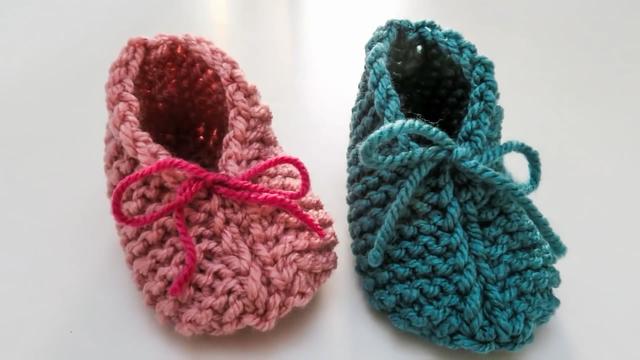 舒适的宝宝婴儿系带鞋，用毛线钩织的方法很简单（图解2-1）