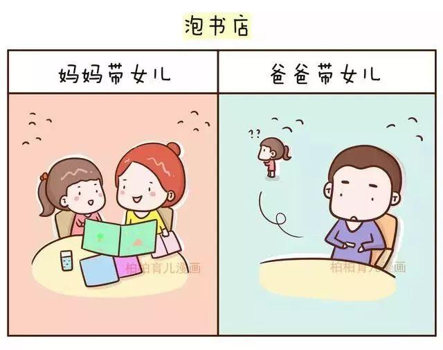 女儿这种生物，妈妈带VS爸爸带有什么区别？这8张图很形象
