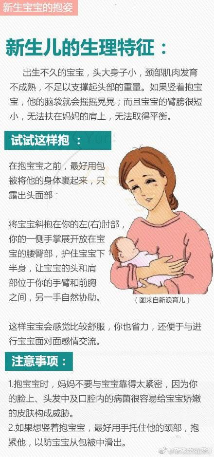 小小的软软的新生儿怎么抱？来看下这几种抱姿～