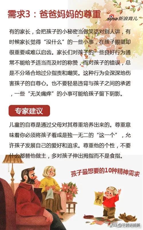 专家建议给孩子的10种精神需求，你给了孩子几个？