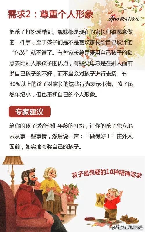 专家建议给孩子的10种精神需求，你给了孩子几个？