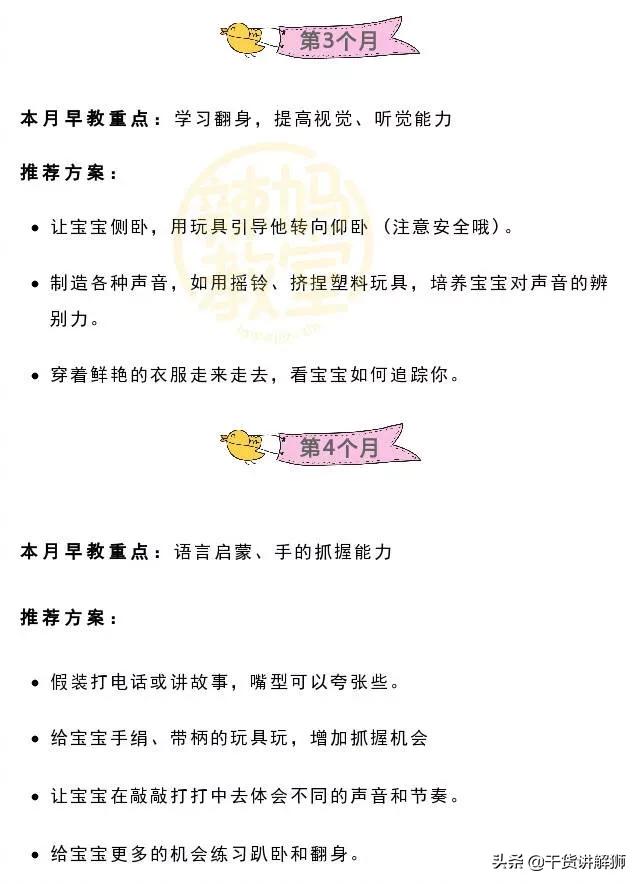 0-12个月宝宝的早教重点，错过了后悔一辈子