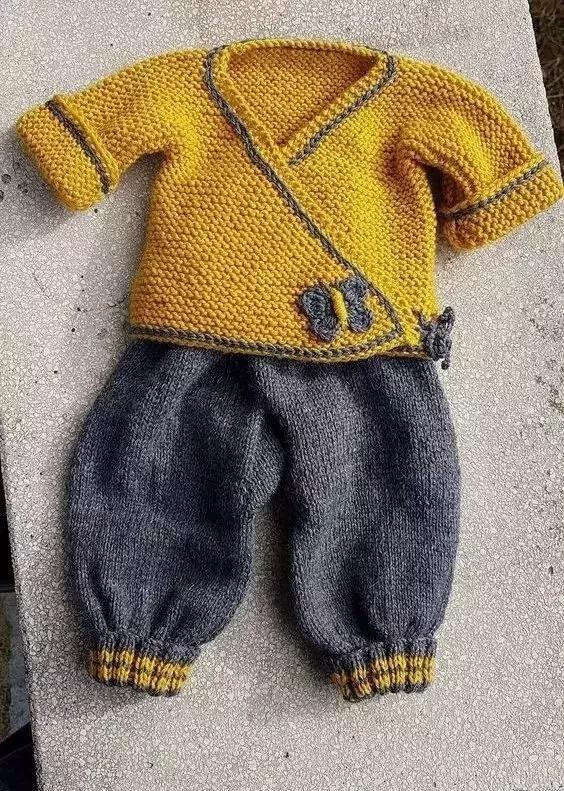 几款婴儿和尚服欣赏，会编织的照着图片织一套