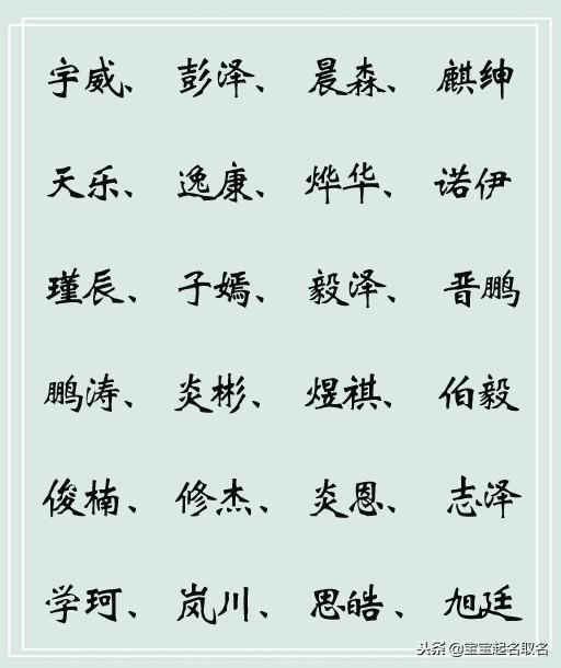 给宝宝取名用这些名字，名字卓尔不凡，内涵有深意！