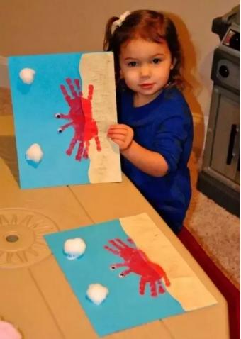 寒假孩子爱玩的10个手掌印画，零基础也能画出大作，简单易上手