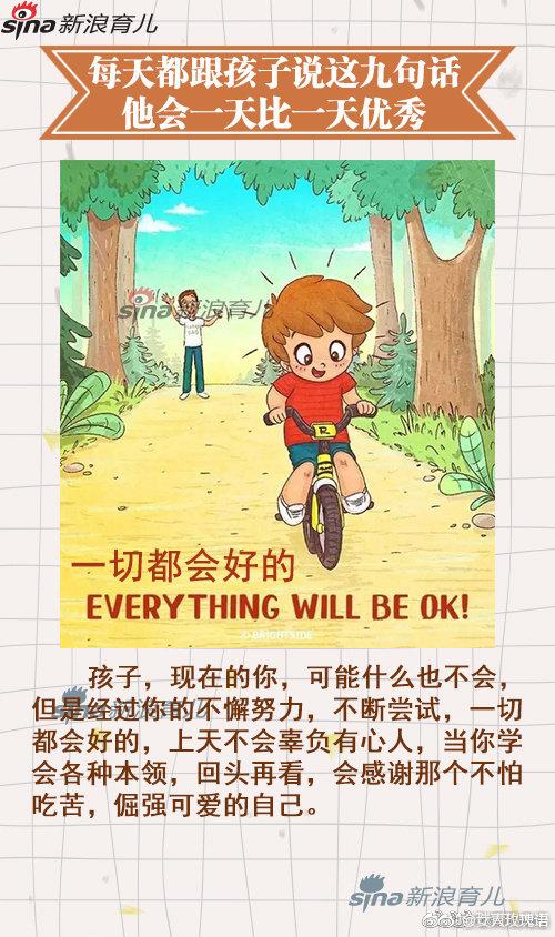 每天都跟孩子说这九句话，相信孩子会一天比一天更优秀哦！