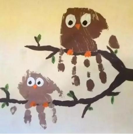 寒假孩子爱玩的10个手掌印画，零基础也能画出大作，简单易上手