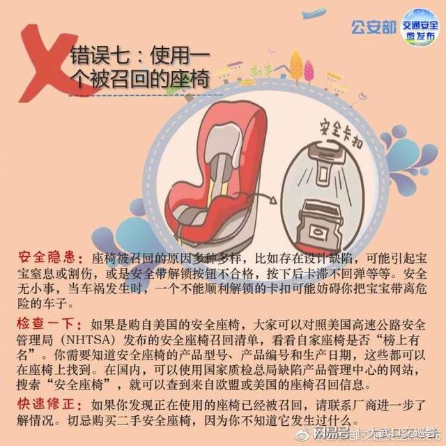 一路平安 正确使用儿童安全座椅