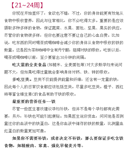 来与宝妈的分享-孕期40周的营养详情方案