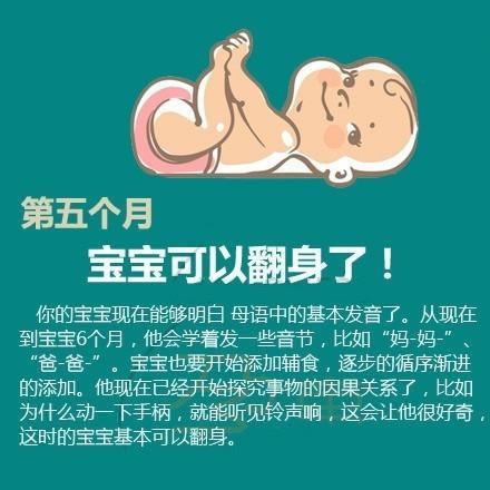 小宝宝从刚出生到满1周岁，期间每个阶段的发育表现