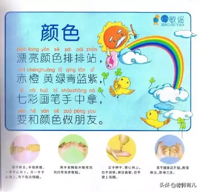 34首蒙氏幼儿园手指歌谣，图文歌词都有，妈妈可以教宝宝啦！