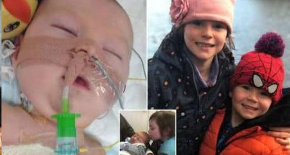 7岁重感冒小姑娘亲吻新生的小弟弟 竟救了弟弟一命