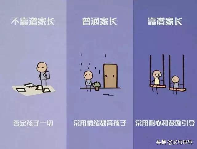10张图告诉你,靠谱和不靠谱家长最大的区别!聪明的父母都这么做