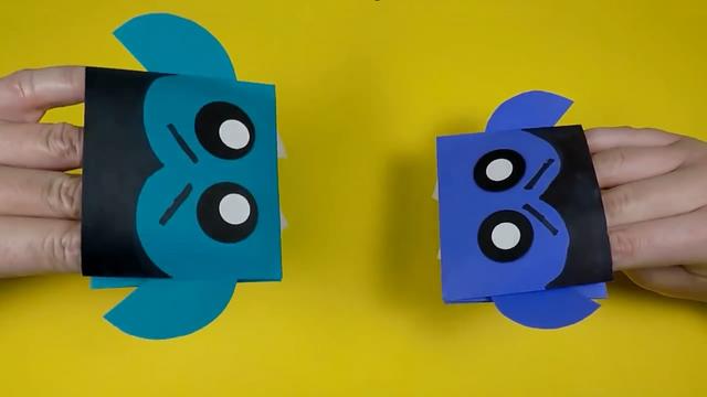 卡通手偶玩具的折纸方法，可以和孩子们互动的DIY（图解）