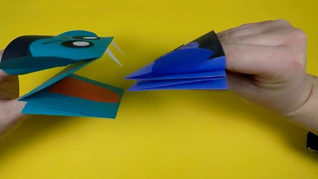 卡通手偶玩具的折纸方法，可以和孩子们互动的DIY（图解）