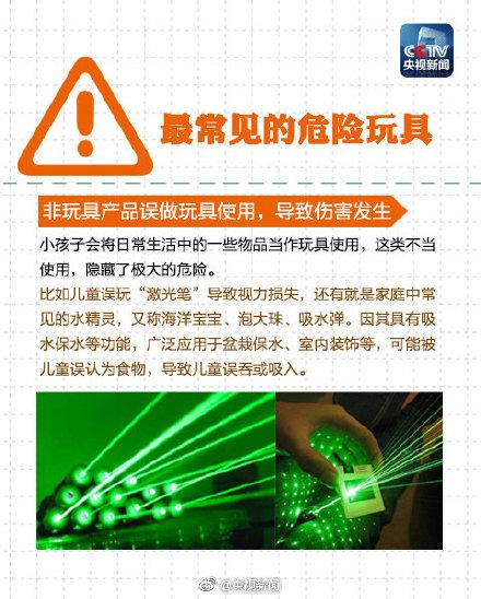 买激光笔给儿子当礼物 结果“瞎”了一只眼
