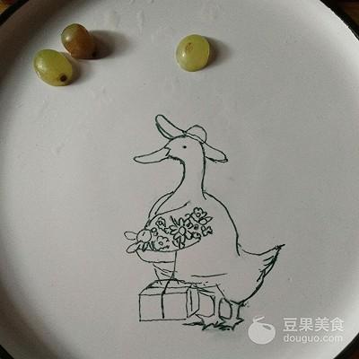 #精品菜谱挑战赛#绘本餐盘画《鸭婶芭芭探望病人》