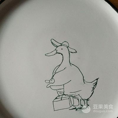 #精品菜谱挑战赛#绘本餐盘画《鸭婶芭芭探望病人》