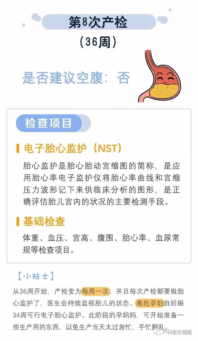 图解产检项目及时间表，快收藏吧！
