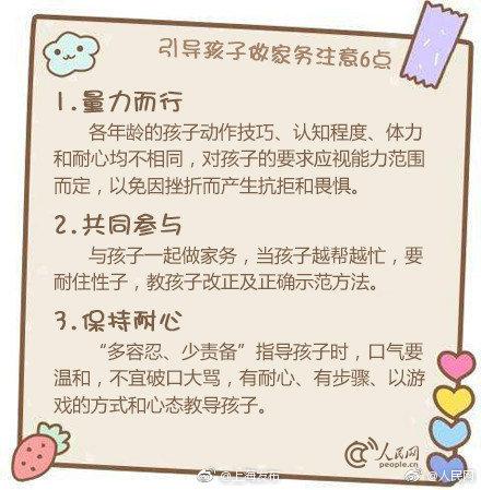 培养动手和自主能力！儿童家务年龄对照表奉上