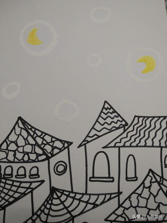 儿童创意水粉画——银河